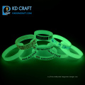 Wholesale bulk cheap custom eco friendly color filled logo printing rubber bracelet glow silicone wristband